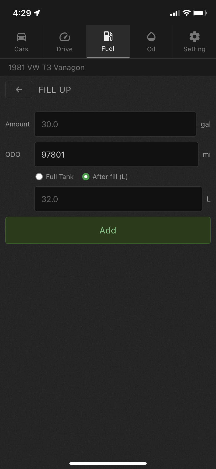 Fill-up form